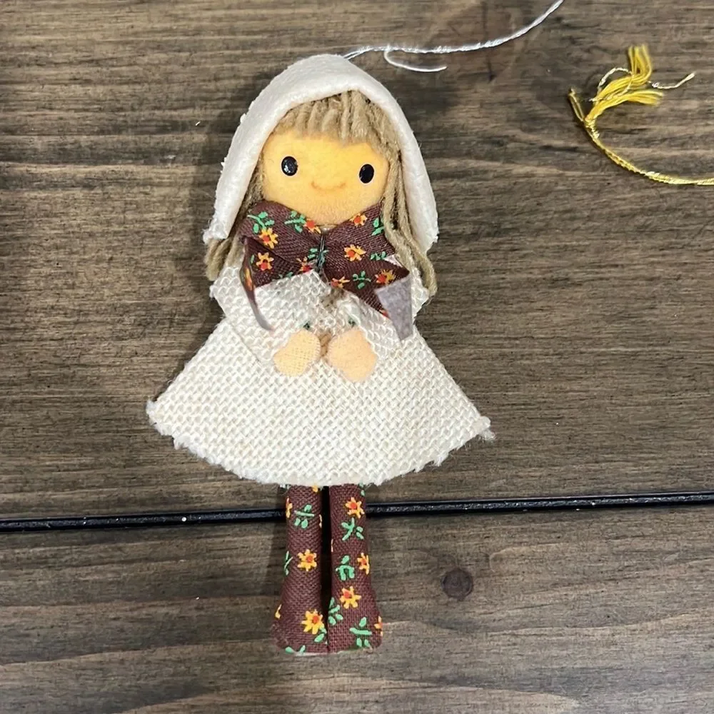 Lot of 6 vintage girl Christmas ornaments